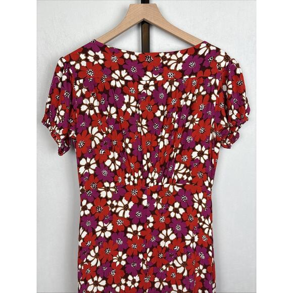 Faithfull The Brand Mailee Midi Dress Women's Medium Colorful Floral Front Tie - Picture 9 of 12